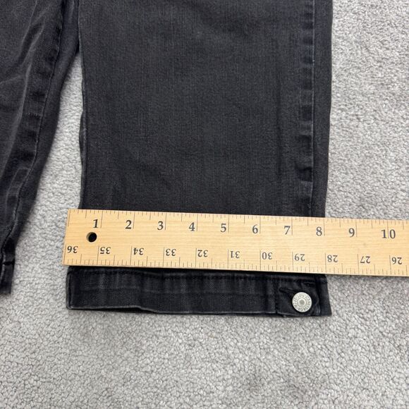Levi's 548 Perfectly Slimming Capri Denim Jeans Womens 10 Black Cotton Stretch - Picture 9 of 15